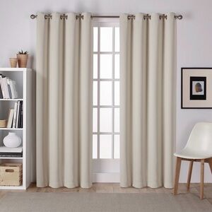 (Set of 2) 52”x84” sateen twill weave insulated room darkening window curtains